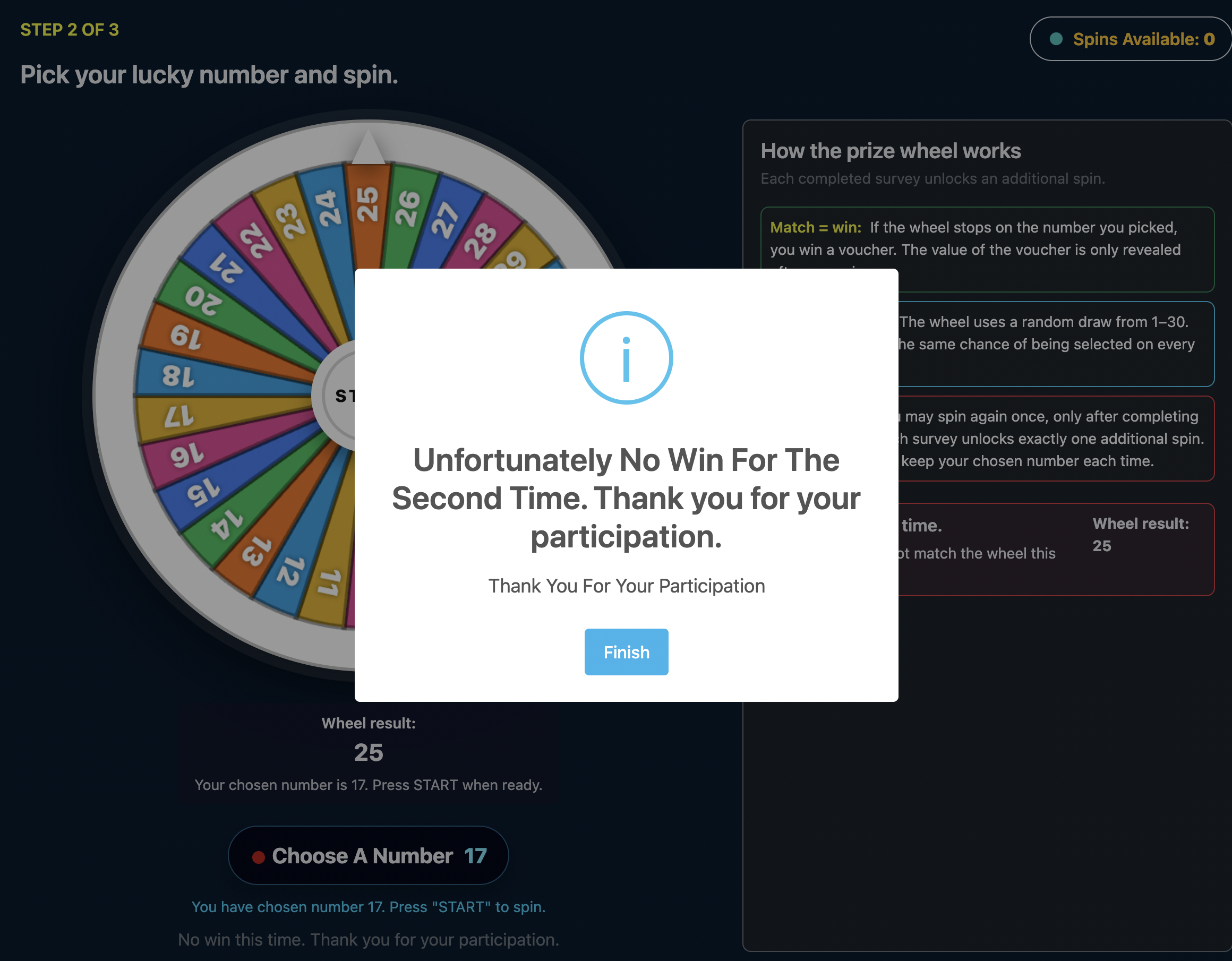 TrackPulse second spin results page